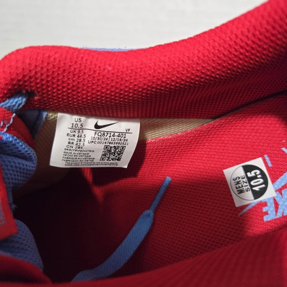 Nike Air Force 1 Premium Low Blue and Red Beige Sneaker Streetwear BrandNew 10.5 - Picture 3 of 16
